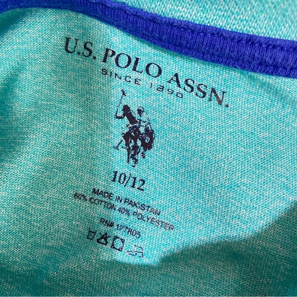 U.S. Polo Assn. Boys Turquoise Pocket Front Henley Tee - Picture 3 of 6